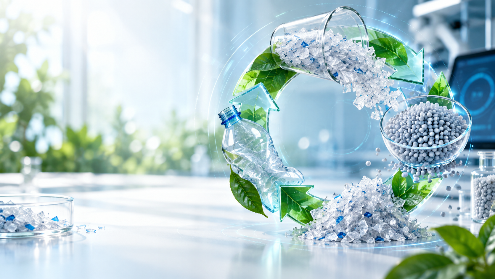 Recycled plastic materials in a circular EPR reporting loop